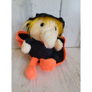 Unique vintage‎ hiding witch pumpkin plush Halloween stuffed animal